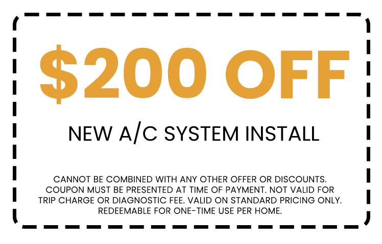 New A/C System Install Coupon